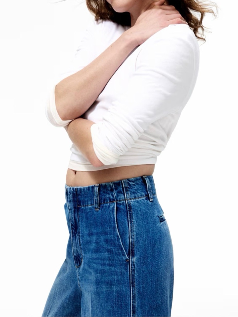 H&M Women's Straight High-Waist Jeans —